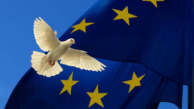 Europa Flagge Frieden Taube